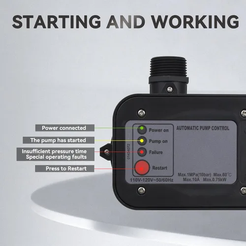Vista 5 de BACOENG Bomba elevadora de presión de agua de acero inoxidable con controlador inteligente Auto ON/OFF para presurización de suministro de agua sin