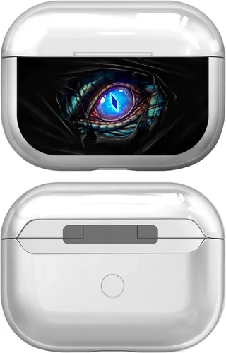 Vista 6 de Head Case Designs Officially Licensed Christos Karapanos Phoenix Art Mix Clear Hard Crystal Cover Compatible with Apple AirPods Pro Charging Case