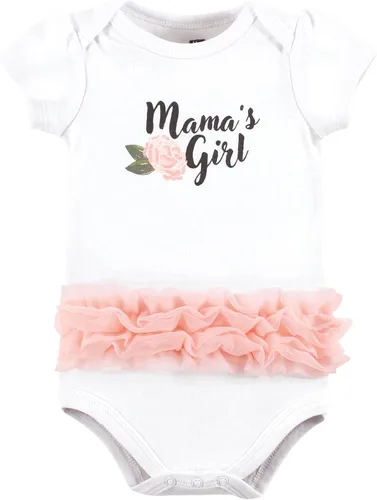 Vista 355 de Hudson Baby baby-girls Cotton Bodysuits 3-pack