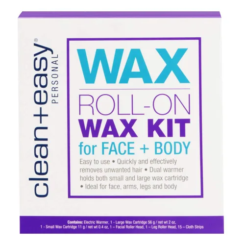 Vista 6 de Clean + Easy Kit de reemplazo de cartuchos de cera enrollable para cara y cuerpo