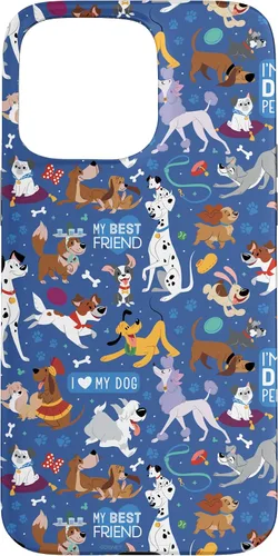 Vista 31 de Disney Funda para iPhone 17 con texto en inglés «Dogs I Love My Dog», color azul