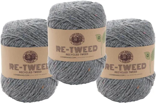Vista 10 de Lion Brand Yarn ReTweed - Ovillo de lana (1 madeja), color hielo ártico