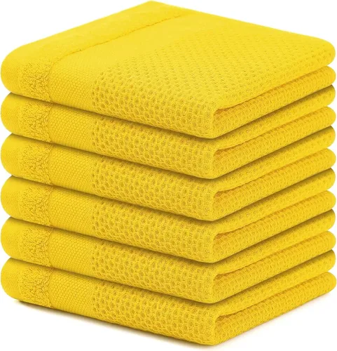 Vista 33 de Homaxy Juego de toallas de cocina y paños de cocina, 12 x 12 y 13 x 28 pulgadas, juego de 8 toallas de cocina 100% algodón, de tejido gofre, súper