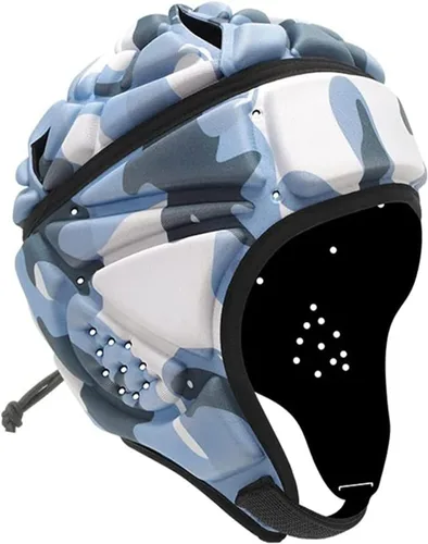 Vista 14 de Charque Casco suave para fútbol de bandera, casco de rugby para niños y adultos, casco acolchado suave para fútbol Scrum Cap protector de cabeza