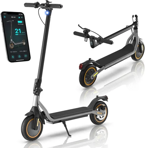 Vista 15 de Scooter eléctrico - Scooter eléctrico para adultos y adolescentes Negro - Rojo