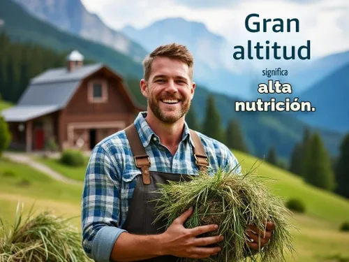 Vista 5 de Blue Mountain Hay Heno de alfalfa orgánica para mascotas pequeñas, alimento