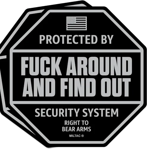 Vista 8 de FAFO Magnet – Letrero de seguridad FAFO de advertencia Protegido por Fuck Around and Find Out para camión, ventana Divertidos imanes