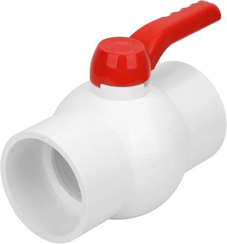 Vista 13 de 4 piezas de válvula de bola de PVC de 1 pulgada enchufe de válvula de cierre de tubo de agua con mango en T rojo para líneas de suministro de agua