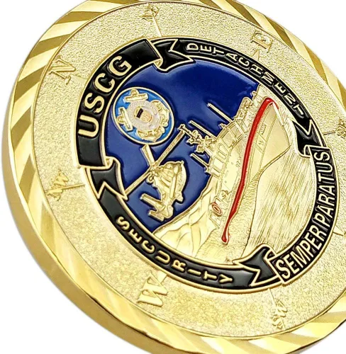 Vista 4 de WOERDA Moneda de desafío de la Guardia Costera de los Estados Unidos Moneda conmemorativa de oración