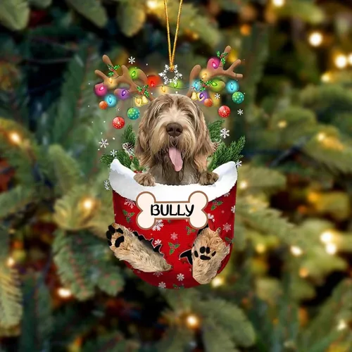 Vista 233 de IZI POD Affenpinscher Adorno de Navidad personalizado para perro, adorno de bolsillo de nieve para perro para árbol de Navidad, adorno acrílico
