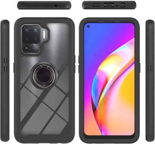 Vista 132 de Funda compatible con Xiaomi Poco X3 NFC, compatible con Xiaomi Poco X3 Pro/Poco X3 Ring Stand 3 en 1, color negro