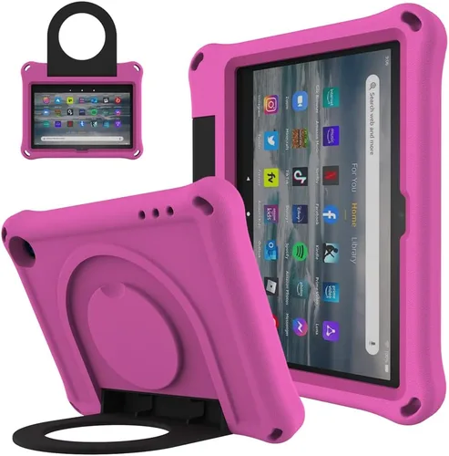 Vista 11 de JGY - Funda para niños Fire 7 2022 de Amazon Fire 7 EVA, a prueba de golpes, con soporte de asa, resistente a prueba de niños, para Fire 7 2022