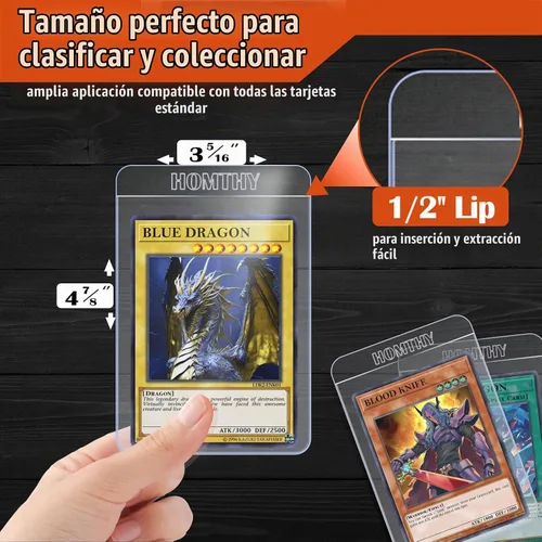 Vista 2 de Tarjeteros semirrígidos de 50ct para tarjetas de intercambio, fundas