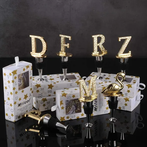 Vista 8 de Miicol Tapón de vino, Prosecco Topper, Tapón de champán personalizado, Accesorios de vino de oro, Regalo de los amantes del vino, regalo de Letra N