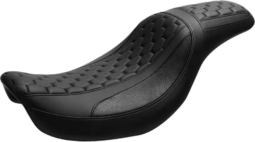 Vista 13 de TCT-MOTORPARTS Asiento de conductor y pasajero negro para Harley Dyna Wide Glide Fat Bob FXDF 2006-2017 # 01 Negro