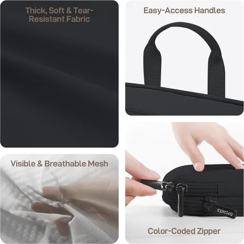 Vista 8 de EPICKA Adaptador universal de viaje, adaptador de enchufe internacional GaN de 70 W con carga rápida PD y cubos de embalaje de compresión EPICKA