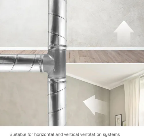 Vista 5 de Vent Systems Conector de conducto en forma de T de 4 pulgadas, adaptador de manguera de 3 vías/divisor para manguera, conector de tubería redonda
