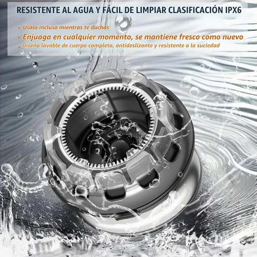 Vista 5 de Cortapelos para hombres, kit de corte de pelo eléctrico inalámbrico, profesional, impermeable, automático, recortador de pelo circular con pantalla