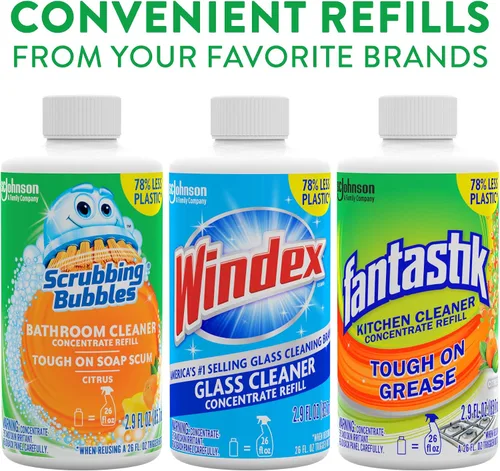 Vista 7 de Scrubbing Bubbles Limpiador concentrado de baño multisuperficie, dos botellas de repuesto concentradas de 2.9 onzas