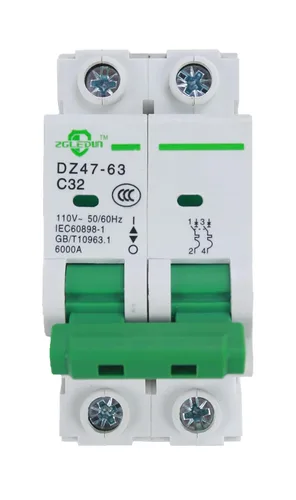 Vista 18 de Interruptor de Circuito en Miniatura AC, 1 Polo 6 Amp, 120/240VAC, Interruptor de Montaje en Riel DIN de 6kA con Desconexión Térmica Magnética