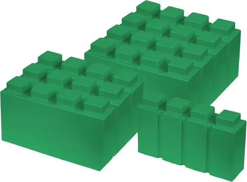 Vista 30 de EverBlock Paquete modular de plástico de tamaño natural de 3 x 3 pulgadas Bloques de construcción gigantes Fácil de conectar y reutilizar Uso