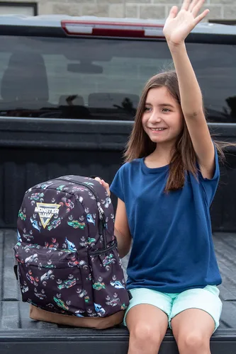 Vista 3 de INTIMO Monster Jam Trucks Dragon Zombie Grave Digger Megalodon - Mochila estampada