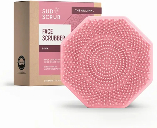 Vista 10 de Sud Scrub® Cepillo Exfoliante Facial de Silicona Antimicrobiana, 1 Paquete, Exfoliante Facial Suave para Piel Sensible, Cepillo de Limpieza Facial
