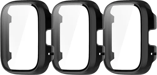 Vista 10 de Funda protectora de pantalla de reloj de cobertura completa para PC (para Xiaomi Redmi Watch 3 Active) / (Watch 3 Lite), accesorios para reloj Negro
