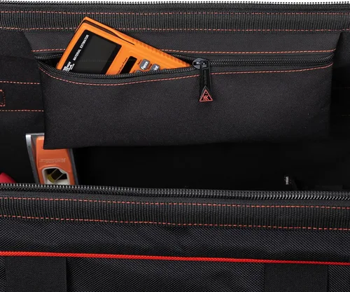 Vista 5 de Hultafors Work Gear HT5511 Pro - Bolsa de herramientas de poliéster balístico resistente, 9 bolsillos, compartimento interior XL, correa de hombro