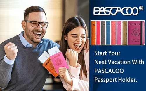 Vista 9 de Funda para pasaporte con bloqueo RFID de piel, organizador de documentos de viaje), passport cover