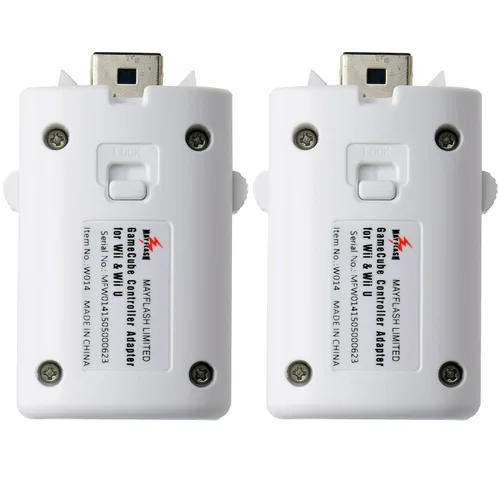 Vista 4 de Mayflash GameCube Controller Adapter for Wii & Wii U (Dual Pack), White