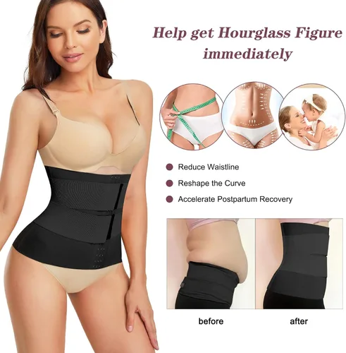 Vista 2 de RDSIANE Entrenador de cintura para mujer, moldeador de cuerpo, control de abdomen, faja deportiva debajo del busto, corsé para entrenamiento