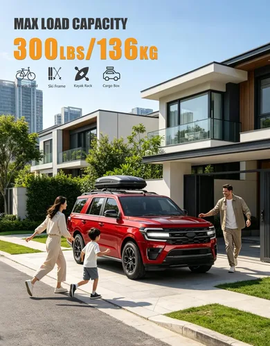 Vista 3 de KINGGERI Barras Cruzadas para Techo de 220lbs Compatibles con Ford Expedition/Max 2018-2026 y Lincoln Navigator 2018-2024, Barras de Techo
