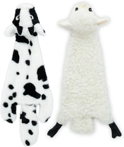 Vista 17 de Best Pet Supplies Juguetes chirriantes para perros con tela suave y duradera para mascotas pequeñas, medianas y grandes, juguete interactivo