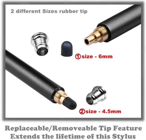 Vista 2 de 15Pcs 0.24" (Dia) Soft Replacement Rubber Tips **** Please Note : **** These Tips (Only Fit/for Bargains Depot® 2-in-1 Stylus)