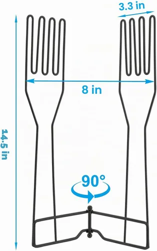 Vista 4 de Guantes de cocina Estante de secado, SUS 304 acero inoxidable plato guantes titular