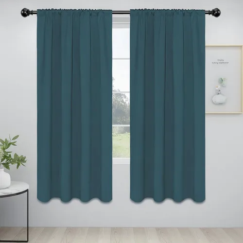 Vista 20 de Easy-Going - Cortinas opacas con bolsillo para varilla para dormitorio, cortinas de ventana para oscurecer la habitación para sala de estar