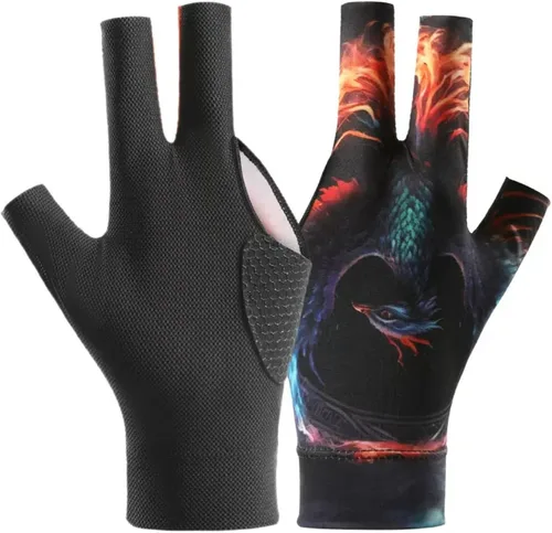 Vista 8 de Guantes de billar profesionales, guantes de piscina con acolchado antideslizante para un agarre seguro y un movimiento suave