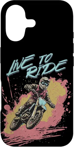 Vista 32 de Live to Ride Dirt Bike Motocross Racing Motorcycle Riding Case for iPhone 16