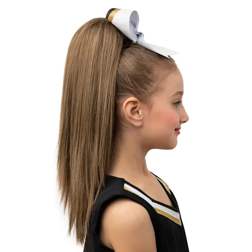 Vista 6 de Girly Curls Coleta Recta de Animadora Postizo 16" (Angel)