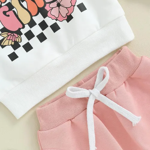 Vista 7 de Conjunto de sudadera con letras de leopardo para recién nacido, ropa de otoño e invierno