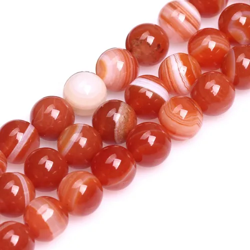 Vista 82 de GEM-Inside Cuentas Sueltas de Piedras Preciosas de Ágata Azul Bandeada Natural de 6mm Cuentas Redondas de Piedra de Energía para Hacer Joyas 15
