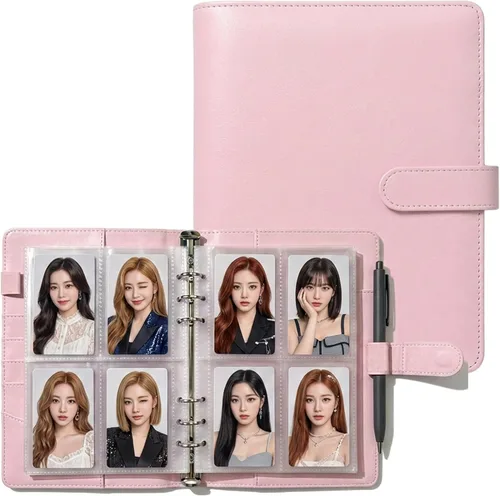 Vista 8 de MUDOR Carpeta de tarjeta fotográfica A5 para tarjeta KPOP, álbum de Negro