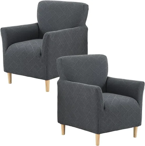 Vista 56 de Fundas de jacquard para sillón de banquete, fundas suaves para sillón de 1 pieza, fundas elásticas para silla de sala de estar, antideslizantes