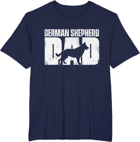 Vista 42 de Camiseta de pastor alemán para el día del padre del dueño de perros caninos, Negro