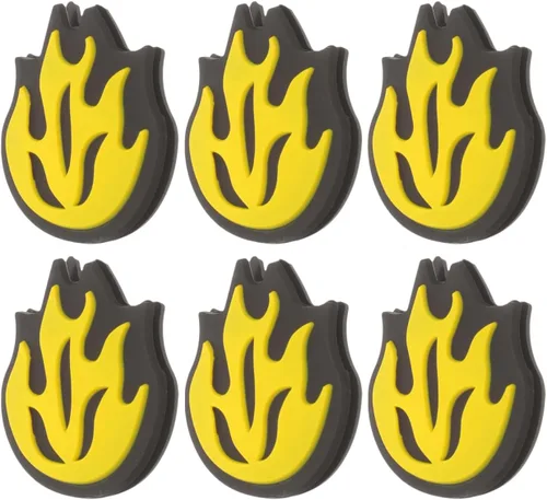 Vista 10 de BESPORTBLE Raqueta de tenis, amortiguador de vibraciones, raqueta de cuerda, amortiguador de choque de silicona en forma de fuego, 6 uds
