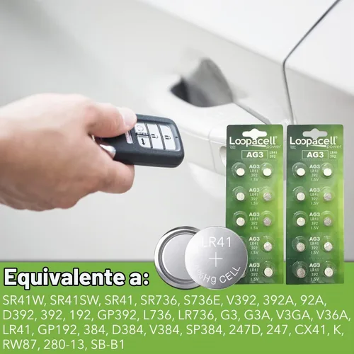 Vista 6 de Batería para reloj alcalina LOOPACELL AG3 LR41 392 1.5 v x 20