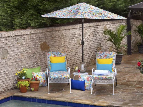 Vista 4 de Pillow Perfect Almohada lumbar para interiores/exteriores de relleno mullido Fresco Solid, resistente al clima y a la decoloración, lumbar - 11.5 x