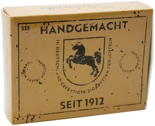 Vista 7 de Hecho en Alemania Caja de cigarrillos niquelado (18 100s) con bandas elásticas (haz de luz - grabable)