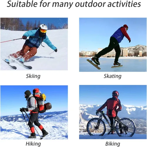 Vista 6 de TFTSR Paquete de 2 pasamontañas desgastados para hombre, máscara facial de punto Shiesty Yeat para clima frío, cobertura completa de invierno